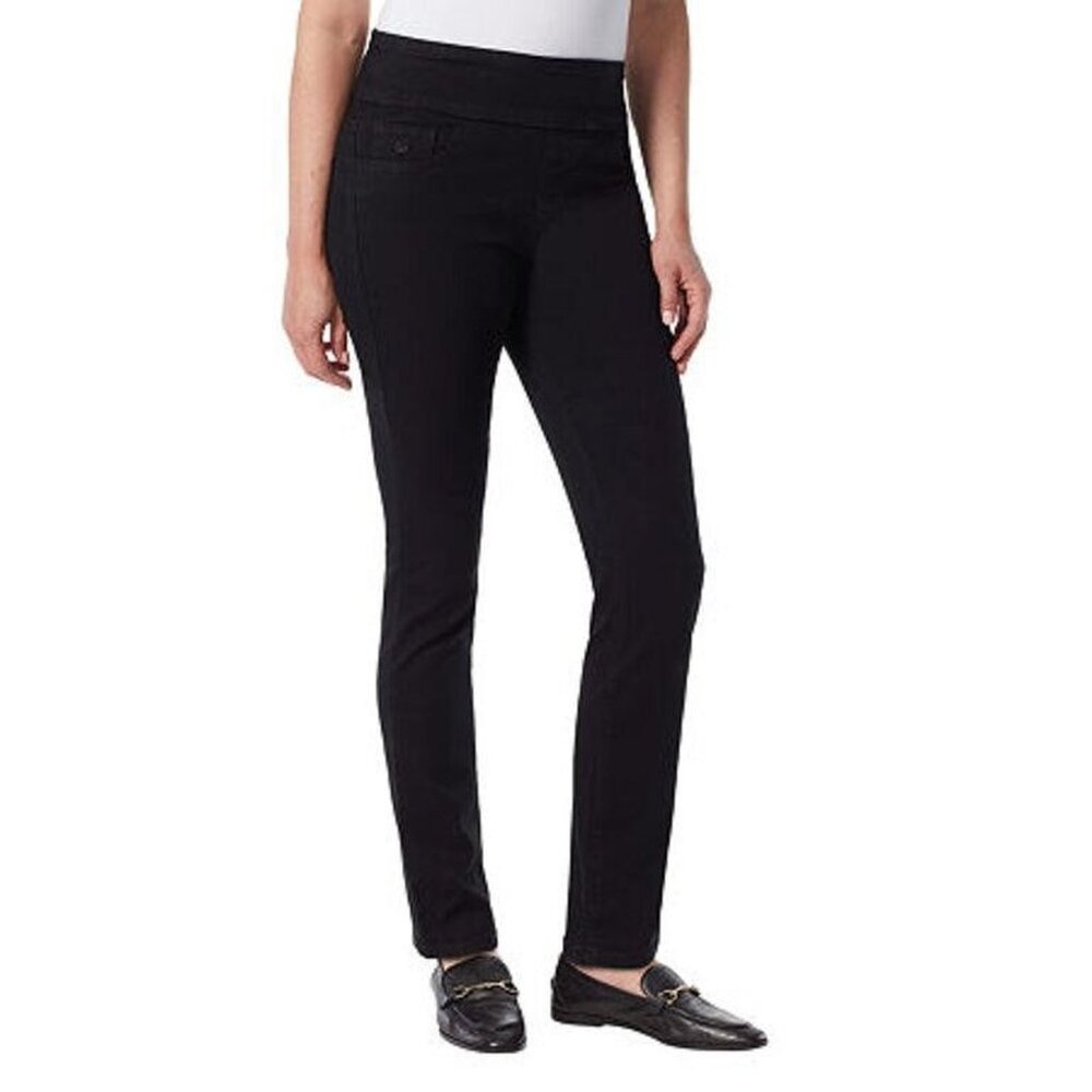 NEW Gloria Vanderbilt Womens Pull-on slim leg pants sz 8 black